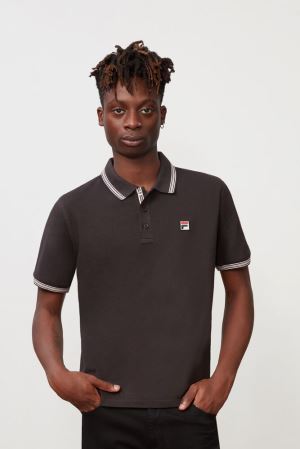 FILA Matcho 3 Polos Black,Mens Clothing | CA.NYCEKB765